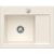 Villeroy und Boch Villeroy & Boch Subway 45 Compact Einbauspüle 331202KR links, mit Ablaufgarnitur und Exzenterbetätigung, 650 x 510 mm, Crema
