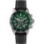 Chronograph JACQUES LEMANS „Liverpool Diver“, grün (schwarz, grün, silberfarben), Armbanduhren, Herren, Chronograph, Quarzuhr, Armbanduhr, Herrenuhr, Lederarmband, analog, Tag