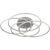 GLOBO Deckenleuchte nickel matt Opal Metall Aluminium H/D: ca. 11,4×51,5 cm 1 Brennstellen