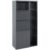 Midischrank CARDIFF 65 x 130 cm Graphit Hochglanz