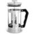 Bialetti Preziosa French-Press – Kaffee- und Teebereiter – silber/schwarz – Edelstahl/Glas – 1l