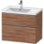 Duravit D-Neo Waschtischunterbau für Becken links 78,4 x 62,5 cm, 2 Auszüge, Griff edelstahl gebürstet