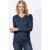 V-Ausschnitt-Pullover CLASSIC BASICS „V-Ausschnitt-Pullover“, Damen, Gr. 38, blau (dunkelblau), 100% Baumwolle, unifarben, Pullover
