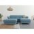 Ecksofa SIT & MORE „Apulia L-Form“, blau (hellblau), B:250cm H:78cm T:185cm, Webstoff (100% Polyester);Struktur weich (90% Polyester, 10% Polyamid);Luxus-Microfaser Euphoria (100% Polyester);Samtoptik (100% Polyester), Sofas, Ecksofa, wahlweise Schlaffunk