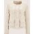 Jerseyblazer MADELEINE „Blazer Kurzer Bouclé-Blazer“, Damen, Gr. 40, weiß (perlweiß, hellamethyst), Obermaterial: 73% Baumwolle CO. 22% Polyester PES. 5% sonstige Fasern AF., Modern, normal, Blazer