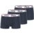 Boxer FILA „MAN BOXER SHORTS“, Herren, Gr. XXL, blau (navy), Single Jersey, Obermaterial: 95% Baumwolle, 5% Elasthan, bedruckt, unifarben mit Farbeinsatz, körpernah, Unterhosen, mit elastischem Logobund