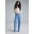 Stradivarius D77 Minimalistische Jeans mit Taschen  MITTELBLAUER WASHED-LOOK IM HELLEN JEANSBLAU 42