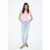 Stradivarius D09 Skinny-Jeans mit hohem Bund  HELLBLAUER DENIM-WASHED-LOOK 34
