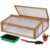 needs&wants® Frühbeet Aufsatz klein aus Holz Bausatz, Frühbeetkasten mit Abdeckung Gewächshaus mit Deckel wetterfest für Garten Balkon Outdoor, 90x82x32 cm, Polycarbonat, dunkel-braun
