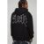 Herren Schwarzer Oversized Hoodie Sweatshirt mit Sternen-Print   Black   Größe 2XL   BOOHOOMAN
