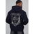 Herren Marineblauer Übergroßer Kapuzenpullover Mit Alpenresort-Wappen-Druck   Navy   Größe Medium   BOOHOOMAN