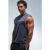 Herren One More Rep Gewaschenes Normal Geschnittenes Trägershirt   Navy   Größe Large   BOOHOOMAN
