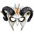 Horror-Shop Wild Demon Maske mit Hörnern