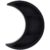 Horror-Shop Schwarzes Halbmond Wandregal 42cm
