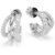 Paar Creolen SWAROVSKI „Schmuck Geschenk Hyperbola Ohrringe“, silber (metallfarben, kristallweiß, kristallweiß), Ohrringe, Damen, Metall, mit Swarovski Kristall