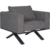 Garden FLAIR Garten Loungesessel RENZ 2er Set Aluminium 92 x 84 x 67,5 cm pulverbeschichtet Anthrazit/Grau