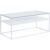 Couchtisch 100 x 50 x 45 cm Glas Metall Weiß