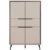 Highboard Arona sand schwarz B/H/T: ca. 90x140x38 cm