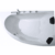 Raumsparbadewanne 180×130 Rechts cm, freistehend / Einbau, für 2 Personen, glasfaser Sanitäracryl, Caribia DELTA XL Badewanne, Made in Germany