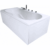 Badewanne 190×90 cm mit Füßen, freistehend / Einbau, für 2 Personen, glasfaserverstärktes Sanitäracryl, Caribia TRENTO Badewanne, Made in Germany