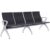 CLP Wartebank Airport-Stil Ermin, Sitzbank Flur mit Lehne, ergonomische Sitzschalen, Wartestühle mit robustem Alu-Gestell, bis 150 kg je Sitz