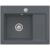 Villeroy und Boch Subway 45 Compact Einbauspüle 331202i4 links, mit Ablaufgarnitur, Excenterbetätigung, 650 x 510 mm, graphit CeramicPlus