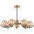 Lamkur Pendelleuchte GEORGIA 49298 gold schwarz Stahl Glas H/L: ca. 48,5×66 cm E27 7 Brennstellen