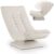 Juskys Relaxsessel Korsika – ergonomisch, 360° drehbar, 5-lagige Polsterung, klappbar – Cord Beige