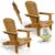 Juskys® Garten Liegestuhl Korfu 2er Set – aus Akazienholz, klappbar, 85x69x94 cm, natur, geölt, Gartenstuhl, Sonnenliege