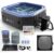 Juskys® Whirlpool SpaLuxe – 130 Sprudeldüsen, 2400W Heizung, 910L Volumen, aufblasbar – Grau / Blau