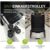 Juskys 3in1 Einkaufstrolley für Treppen – 56 L, modern & klappbar – Treppensteiger Trolley Schwarz