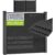 JUSKYS® WPC Sichtschutzzaun 2er Set – 2x Element + 3x Pfosten & Zubehör, Gartenset WPC- & Stahlkonstruktion, Anthrazit / Grau