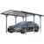 GFP Garten- & Freizeitprofi GFP Carport 2,85×5,05m Auto Unterstand Aluminium Anthrazit inkl. Regenrinne