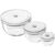 ZWILLING Fresh & Save BOWLS Vakuumschüssel Set S/M/L / 6-tlg, Glas, Transparent-Weiß