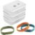 ZWILLING Fresh & Save Vakuum Lunchbox Set, L flach / 6-tlg, Kunststoff, Semitransparent-Grau