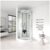 HOME DELUXE Duschkabine mit Wasserfall und Rückenmassage WHITE PEARL – 90 x 90 cm