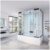 HOME DELUXE Dampfdusche mit Whirlpoolfunktion und LED-Beleuchtung DIAMOND BIG – 190 x 100 cm Weiß