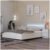 HOME DELUXE LED Bett mit Schubladen NUBE – 140 x 200 cm Weiß