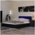 HOME DELUXE LED Bett mit Schubladen NUBE – 180 x 200 cm Schwarz