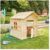 HOME DELUXE Spielhaus DER GROSSE PALAST – 106 x 111 cm Natur mit Bank