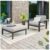 HOME DELUXE Gartenlounge Aluminium RIO S – Anthrazit
