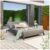 HOME DELUXE Sonnenliege für 2 mit verstellbarer Rückenlehne VALENCIA – 203 x 144 cm Anthrazit