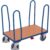 Variofit Seitenbügelwagen mit 4 Bügeln 1060x540mm Enzianblau RAL 5016
