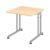 Schreibtisch 80 x 80 cm Ahorn/ Silber