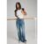 Stradivarius D92 Straight-Wide-Jeans mit Rissen  IM STÜCK GEFÄRBTER DENIM-WASHED-LOOK 44