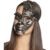 BOLAND BV Steampunk-Halbmaske Roboter-Maske schwarzsilber