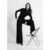 Gerade geschnittener Devore-Overall schwarz – Damen – M – MANGO