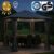 Brast Alu Pavillon PREMIUM 3x3m grau inkl. LEDs