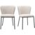 Miliboo Beige Stühle aus Stoff in strukturierter Samtoptik und schwarzem Metall (2er-Set) LISOR