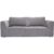 Miliboo Designer-Sofa aus grau strukturiertem Samtoptik-Stoff, 3-Sitzer GRAMMY